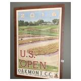 US OPEN OAKMONT C.C. FRAMED POSTER 36" X 26"