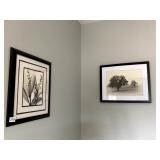 TWO PRINTS ONE SIGNED DELRA VAN SWEAN AND FLOWER