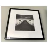 PIER END AT NIGHT FALL PRINT 21" X 21"