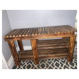 THREE TIER RACK WOOD 17" H X 31" W X 11" D