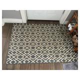 GRAY CREAM ENTRANCE RUG 41" X 61"