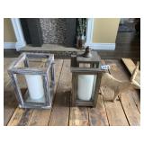 TWO LANTERNS W/ CANDLES