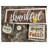 SIGNS THANKFUL, HAPPY FALL