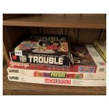 BOARD GAMES INCLUDING STRATEGO, PAYDAY, TROUBLE,