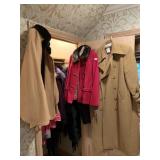CLOSET OF COATS INCLUDING CALVIN KLEIN PUFFER SZ