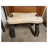 VINTAGE CAMEL SADDLE FOOT STOOL