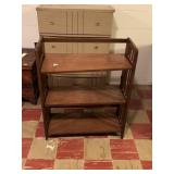 SOLID WOOD, FOLDING BOOKSHELF, 27X11.5X33, TOP