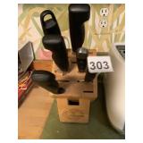 JA HENKLES KNIVES AND KNIFE BLOCK