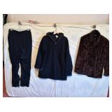 JONES NY SZ L WOOL COAT, VALERIE STEVENS SZ L