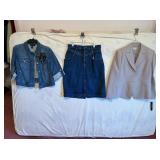 CALVIN KLEIN SZ 14 DENIM SKIRT, STYLE CO DENIM