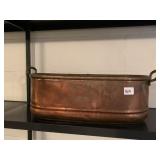 DOUBLE HANDLED COPPER BASIN/PLANTER