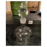 ORREFORS SWEDEN CRYSTAL DECANTER WITH GROUND