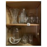 ETCHED GLASS VASES, SET OF 6 EAGLE LOW BALL