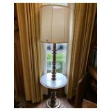STANDING FLOOR LAMP WITH INTEGRAL MARBLE TABLE,