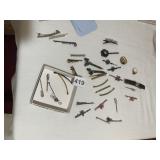 FANCY HAIR PINS, ONE HORSE HEAD, 2 FASHION RINGS,