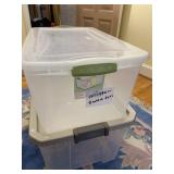 TWO TOTES W/ LIDS