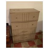 4 DRAWER TALL DRESSER, 29X16X40, DAMAGE TO TOP