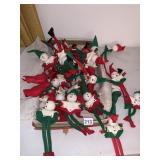 HAND MADE FELT SNOW PEOPLE WITH FOAM BALL HEADS