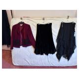 STYLE CO L VELOUR SKIRT, MAGGIE LONDON SZ 14