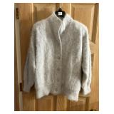 STILLMAN STUDIO ANGORA BLEND FUZZY BUTTON UP