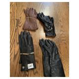 4 PAIRS OF LEATHER GLOVES