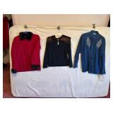 NINE WEST FAUX FUR COLLAR SZ L SWEATER, NWT INFO