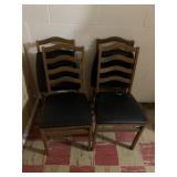 SET OF 4 SOLID WOOD FOLDING CHAIRS, VERY STURDY