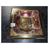 FLORENTIA WOODEN BOWL MADE IN ITALY AND GEOMETRIC