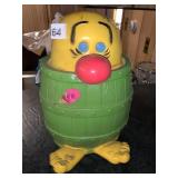 HOLM CORP 1971 PLASTIC BANK OF GUY PEEKING OUT OF