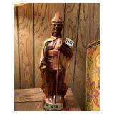 JIM BEAM DECANTER, PIECE BROKEN FROM HEAD,
