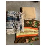 WOVEN FRINGED THROW BLANKET, AFGHAN WITH