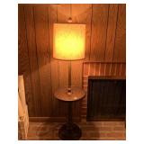 SOLID WOOD, SPIRAL BASE, FLOOR LAMP WITH INTEGRAL