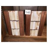 TILE AND WOOD BOOK ENDS