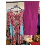 MSK XL COLORFUL DRESS BELL SLEEVES AND NEW SOFT
