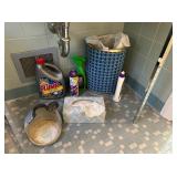 SPLIT SIDE JUG, LIQUID PLUMBER, LIME AWAY, TRASH