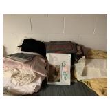 NEW FLORAL SHOWER CURTAIN AND VARIOUS SHEETS,