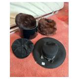 FELT LARGE BRIM HAT NWT, BLACK LEATHER NEWSBOY, 2