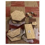OCTAGONAL TILE, MATCHING SHOE TILE AND PIECES FOR