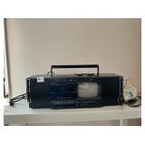 EMERSON 5.5" B/W TV, AM/FM, CASSETTE RECORDER,