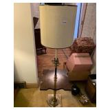 48" TALL FLOOR LAMP WITH INTEGRAL SIDE TABLE,