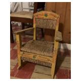 PAINTED CHILDS WICKER ROCKING CHAIR