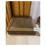 HIGHLY DETAILED WOOD BOX LINED WITH RED VELVET