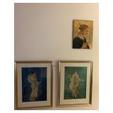 18X24 FRAMED PRINTS FROM GERMANY AND WOOD PLAQUE