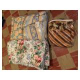 2 FULL SIZE COMFORTERS AND AN AFGHAN