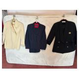ELLEN TRACY SZ 4 WOOL JACKET, HARRIS WALLIS SZ 12