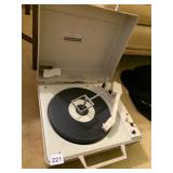 GE SOLID STATE PORTABLE RECORD PLAYER AND TOY