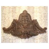 MOLDED RESIN WINGED CHERUB WALL HANGING 48X31