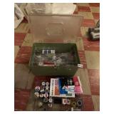 SEWING BOX FILLED WITH 3 LEVELS OF SEWING