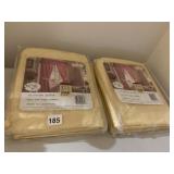 BUTTER COLOR POLE TOP LINED DRAPES, 2 PACKS,