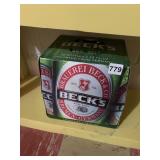EXPIRED BECKS BEER GLASS BOTTLE 12 PACK